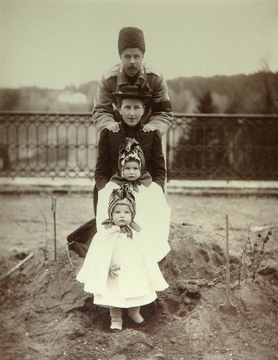 The Family of Duke Fyodor Uvarov in Country Estate Porechye. Albumin Photo by Unknown artist
