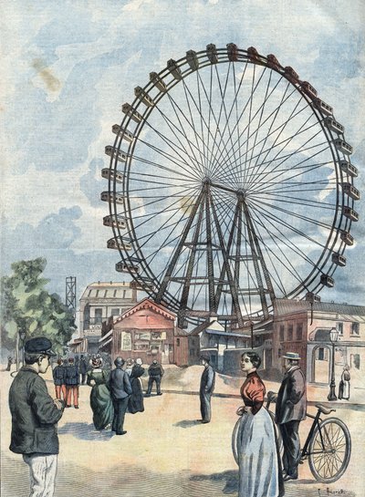 The Ferris Wheel of the 1900 Universal Exhibition in Paris by Unknown Artist