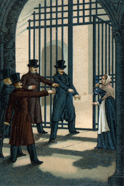 The Four Sergeants of La Rochelle accused under the Restoration of wanting to overthrow the monarchy and guillotined in 1822. Their crime is to belong to the Charbonnerie (Carboneria). by Unknown artist