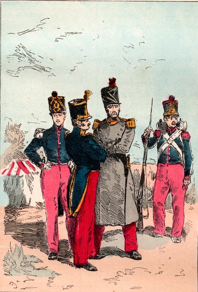 The French Army under the Reign of Louis Philippe from 1830 to 1848 - Line - Engraving from 1882 in 