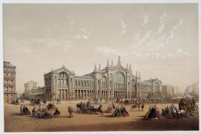 The Gare du Nord (lithography, 19th century) by Unknown artist