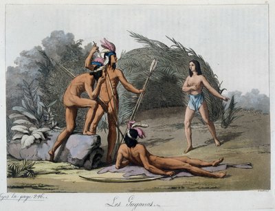 The Guijanas, Indians of Paraguay. In "The old and modern costume" by Unknown artist