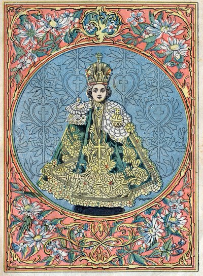 The Infant Jesus of Prague - Child Jesus of Prague - illustration of the end of the 19th century by Unknown artist