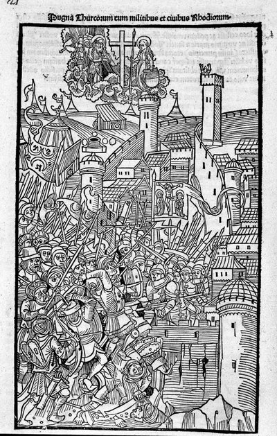 The Knights of Rhodes Attacking Rhode Island - in 