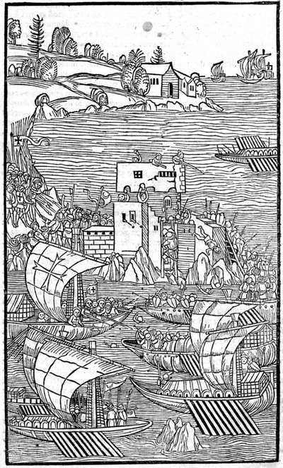 The Knights of Rhodes attacking Rhode Island in 