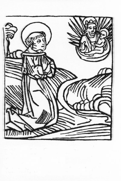 The Life of Saint Bernard de Menthon (923 - 1008). Engraving from "Leben der Heiligen - Sommerteil" by Jacobus of Voragine, Lubeck 1488 by Unknown artist