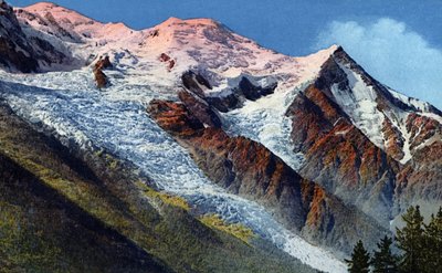 The Mont Blanc Chain from Le Brevent, Chamonix by Unknown Artist