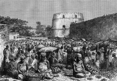 The Place du Marche in Zanzibar in the 19th Century in the Youth Journal of 1888 by Unknown artist