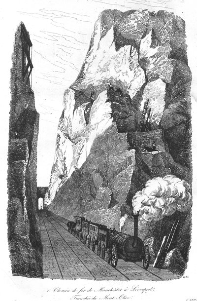 The Railway from Liverpool to Manchester: The Trench of Mount Olive by Unknown artist