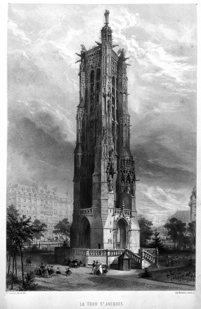 The Saint Jacques Tower in Paris in the 19th Century by Unknown artist
