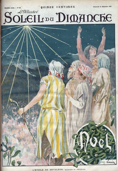The Star of Bethlehem. Engraving in The Sun-of-Sunday, December 26 by Unknown artist