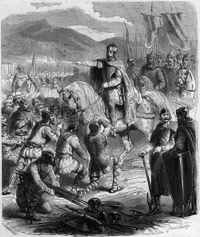 The Submission of the Saxons in 785 (engraving in 