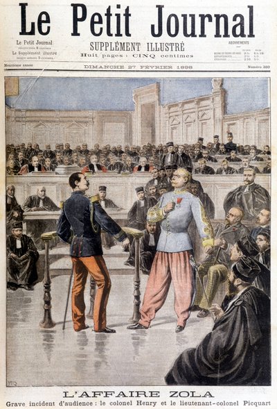 The Zola case: serious incident of hearing between Colonel Hubert Henry (1846-1898) and Lieutenant Colonel Georges Picquart (1854-1914) - in 