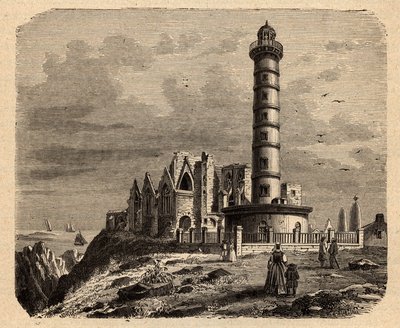 The Abbey Saint Mathieu de Fine Terre - Breton Abbey - Engraving in 