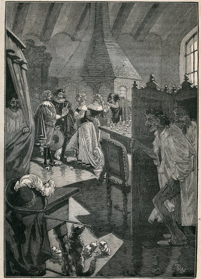 The art of glass: the glassmakers. Engraving from 1885 in 