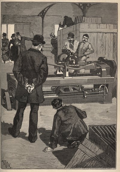 The art of tour: the Blanchard Tower. Engraving from 1885 in 