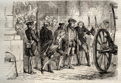 The attack of Damiens (January 1757) - (Robert-Francois Damier by Unknown artist