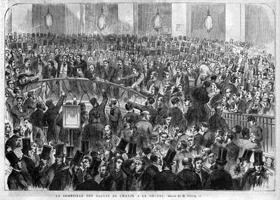 The Basket of Exchange Agents on the Paris Stock Exchange in 1867 by Unknown artist