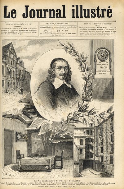 The Bicentenary of Pierre Corneille - Engraving in 