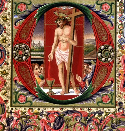 The blood of Jesus Christ - 19th century chromolithography by Unknown artist
