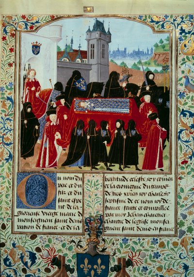 The Body of the Late King Charles VI is Carried Away, Behind the Procession the New King Charles VII by Unknown artist