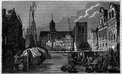 The city of Ghent in Belgium in the 19th century by Unknown artist