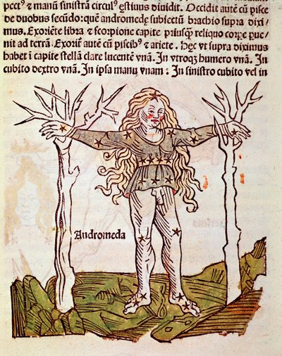 The constellation of Andromeda (detail) from Poeticon astronomicon attributed to Hyginus (1st century BC) by Unknown artist