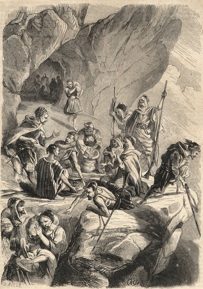 The counterfeiters of Kabylia in 1857. Engraving in 
