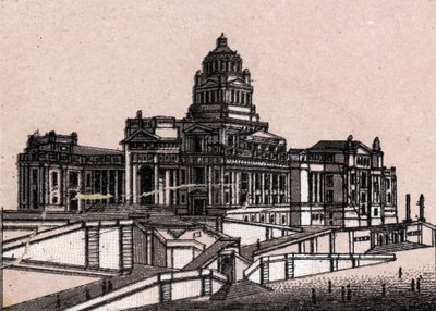 The Courthouse in Brussels, Belgium in “The World Illustrates 168 Views” Undated (late 19th century) by Unknown artist