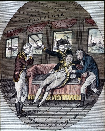 The Death of Admiral Nelson at the Battle of Trafalgar, Aboard His Ship, the Victory (October 21) by Unknown artist