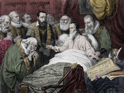 The death of Jean Calvin by Unknown artist