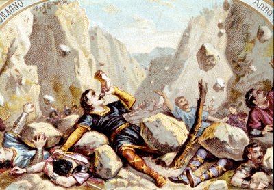 The Death of the Knight Roland at the Battle of Roncesvaux by Unknown artist