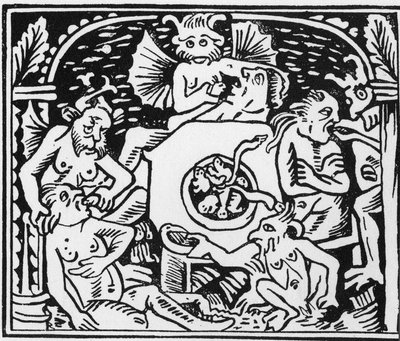 The Devils Tormentors Force Toads and Snakes to the Gluttons (in 