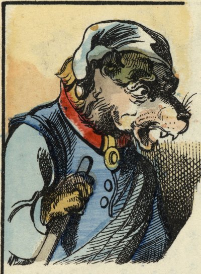 The dog Medor. Illustration of the tale 