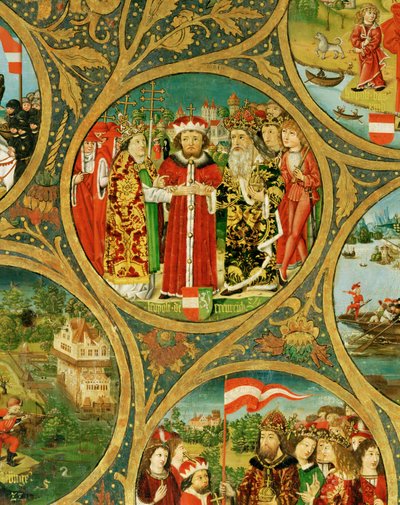 The Family Tree of the Babenberg Margraves and Dukes, First Rulers of Ostarrichi by Unknown Artist