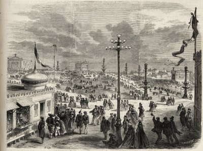 The feast of 15 August 1867 on the Trocadero in Paris - The illustrious universe of 1867 by Unknown artist