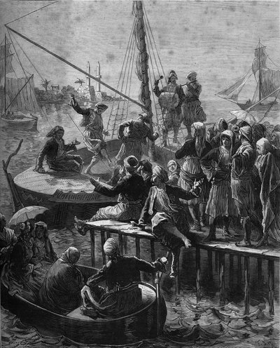 The festival of Venus in Larnaka on the island of Cyprus in 1878. by Unknown artist