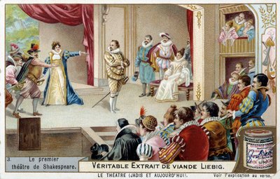 The first theater of Shakespeare in the 16th century - chromolithography, late 19th century by Unknown artist