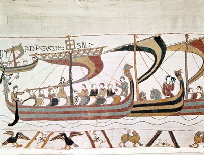 The Fleet of William I the Conqueror en route to England - Bayeux Tapestry by Unknown artist