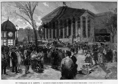 The Funeral of Leon Gambetta: The Vicinity of the House of Deputies, January 6 by Unknown artist