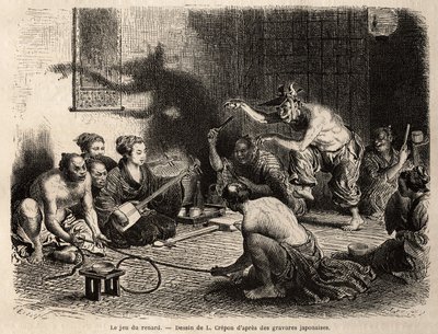 The game of the fox, a game involving singing and hand beats, where the loser drinks a cup of alcohol by Unknown artist