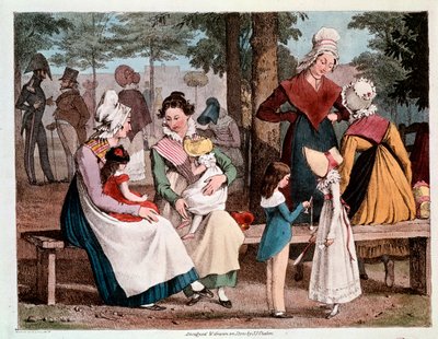 Scene with Children and Their Maids in a Park by Unknown artist