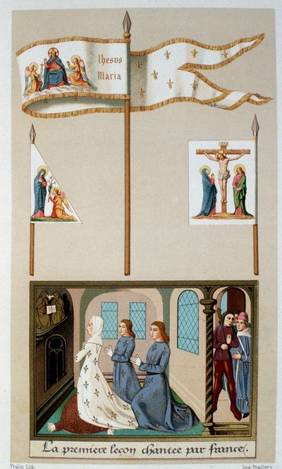 The Insignia of Joan of Arc and Allegory of France in Prayer - in 