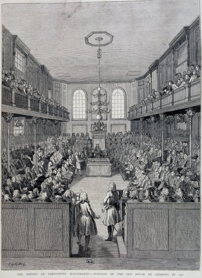 The interior of the London House of Commons in 1760 by Unknown artist