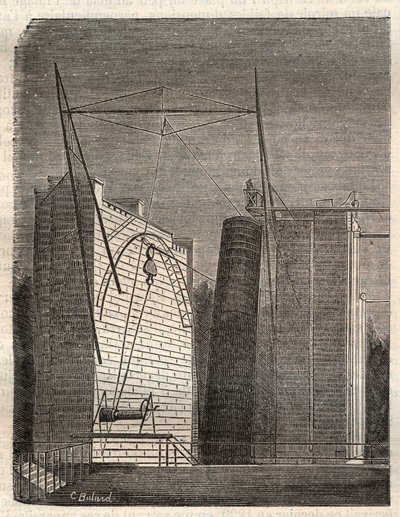 The large mirror telescope (or leviathan) by William Parsons called Lord Rosse, from Birr Castle to Parsonstown, Ireland by Unknown artist