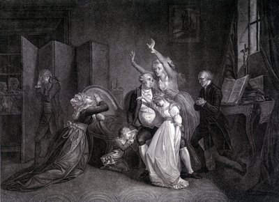 The Last Interview of Louis XVI with His Family (Marie Antoinette and Louis XVII) by Unknown artist