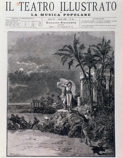 The last scene of The Pearl Fishermen, act I, opera by Georges Bizet by Unknown artist