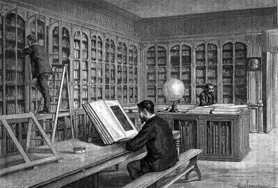 The library of the Ecole Normale Superieure de la rue d
