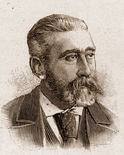 Members of the Academy Francaise in 1895: portrait of Jose Maria de Heredia (1842-1905), French poet. by Unknown artist