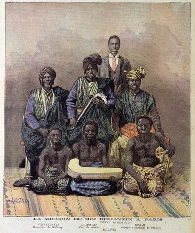 The mission of King Behanzin of Dahomey (present-day Benin) in Paris - in 